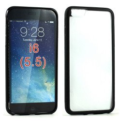 iPhone 6 Plus 5.5 inch Gummy Hybrid Case (Black Clear)